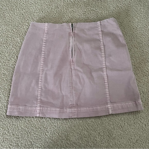 Wild Fable | Seamed Denim Rose Pink Mini Skirt - Picture 4 of 6